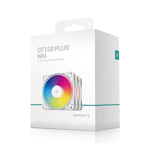 Deepcool CF120 Plus White 120mm PWM ARGB Cabinet Fan (Triple Pack)